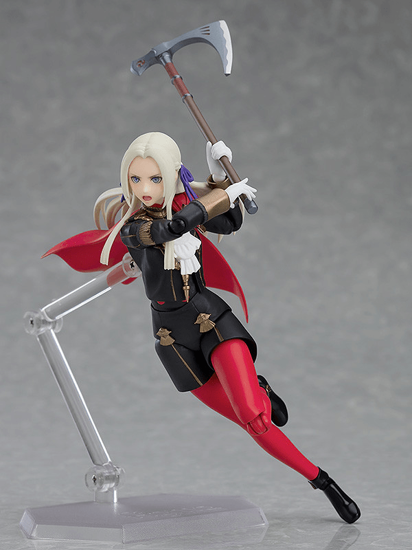Action figure of a character with a axe on a gray background