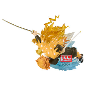 Action figure with dynamic pose and colorful design on a white background
