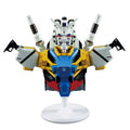 Colorful robot figurine on a white background
