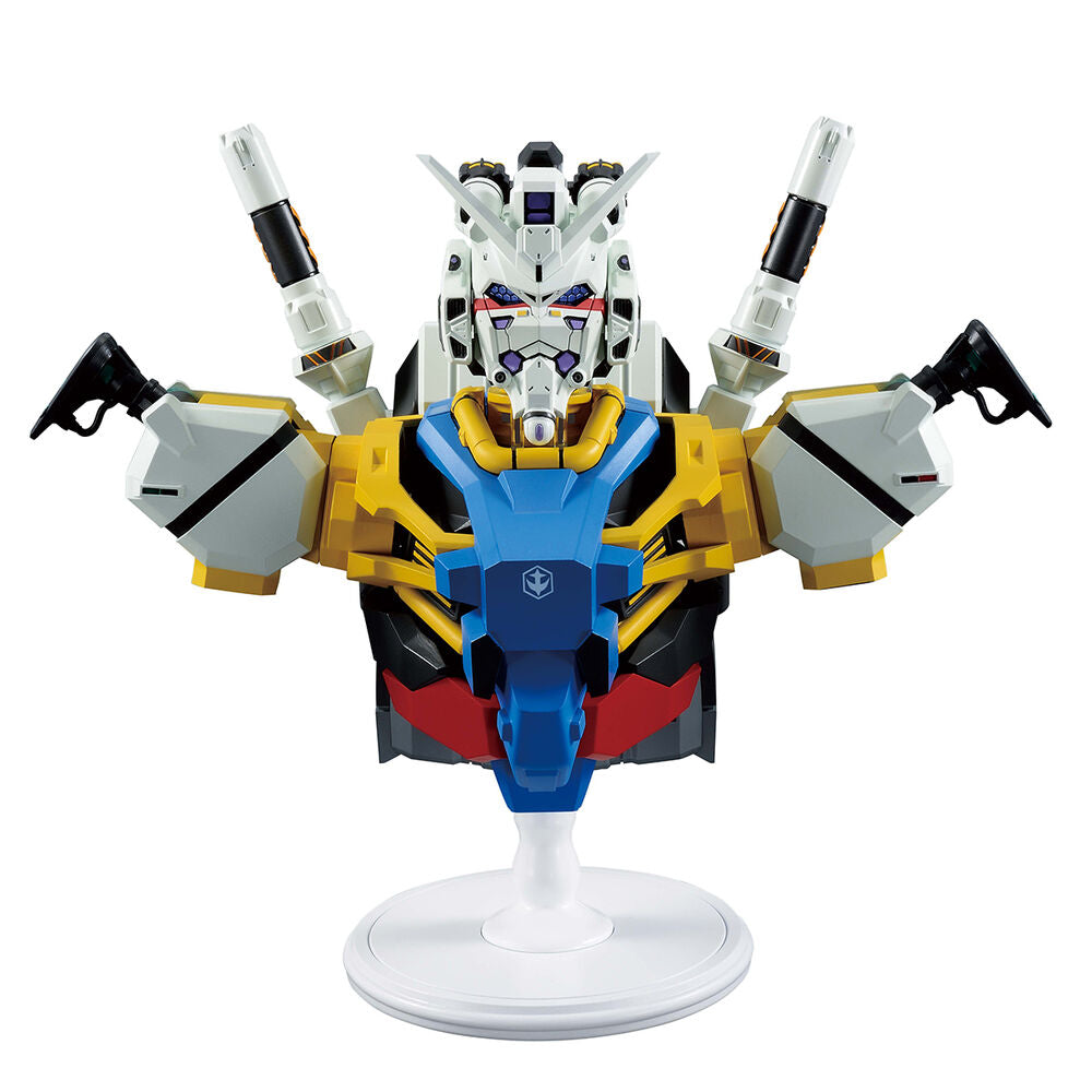 Colorful robot figurine on a white background