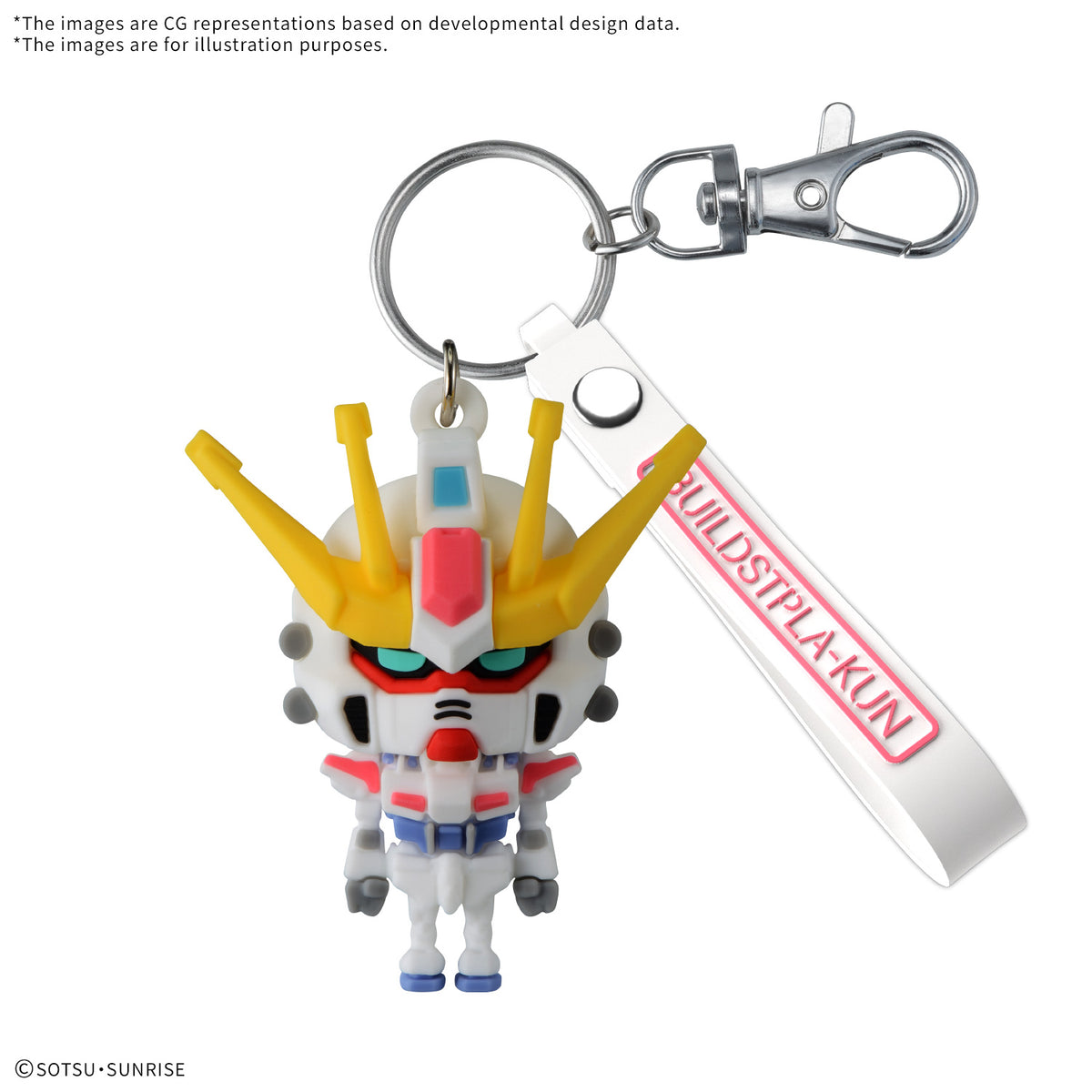 gundam gunpla-kun mascot rubber keychain