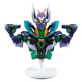 Colorful robot figurine on a white background
