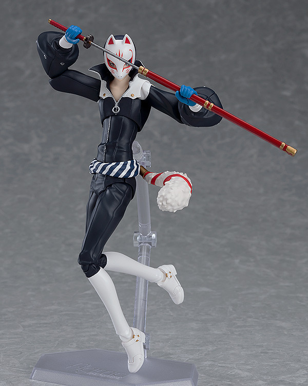 Action figure with a stylized design on a gray background