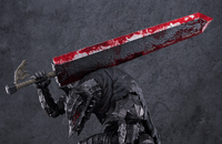 From the popular manga "Berserk" comes a POP UP PARADE L Size figure of Guts wearing the Berserker Armor. The figure stands at approximately 380mm in height (including the vignette base) in this new upsized version. In addition to the standard head part, a head part that can be used with a Milight 316R (released by: Hiromi Sangyo) LED to create a glowing eye effect is included as well.