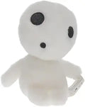 White plush toy with black eyes on a white background
