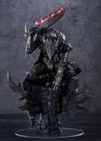 From the popular manga "Berserk" comes a POP UP PARADE L Size figure of Guts wearing the Berserker Armor. The figure stands at approximately 380mm in height (including the vignette base) in this new upsized version. In addition to the standard head part, a head part that can be used with a Milight 316R (released by: Hiromi Sangyo) LED to create a glowing eye effect is included as well.