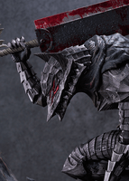 From the popular manga "Berserk" comes a POP UP PARADE L Size figure of Guts wearing the Berserker Armor. The figure stands at approximately 380mm in height (including the vignette base) in this new upsized version. In addition to the standard head part, a head part that can be used with a Milight 316R (released by: Hiromi Sangyo) LED to create a glowing eye effect is included as well.
