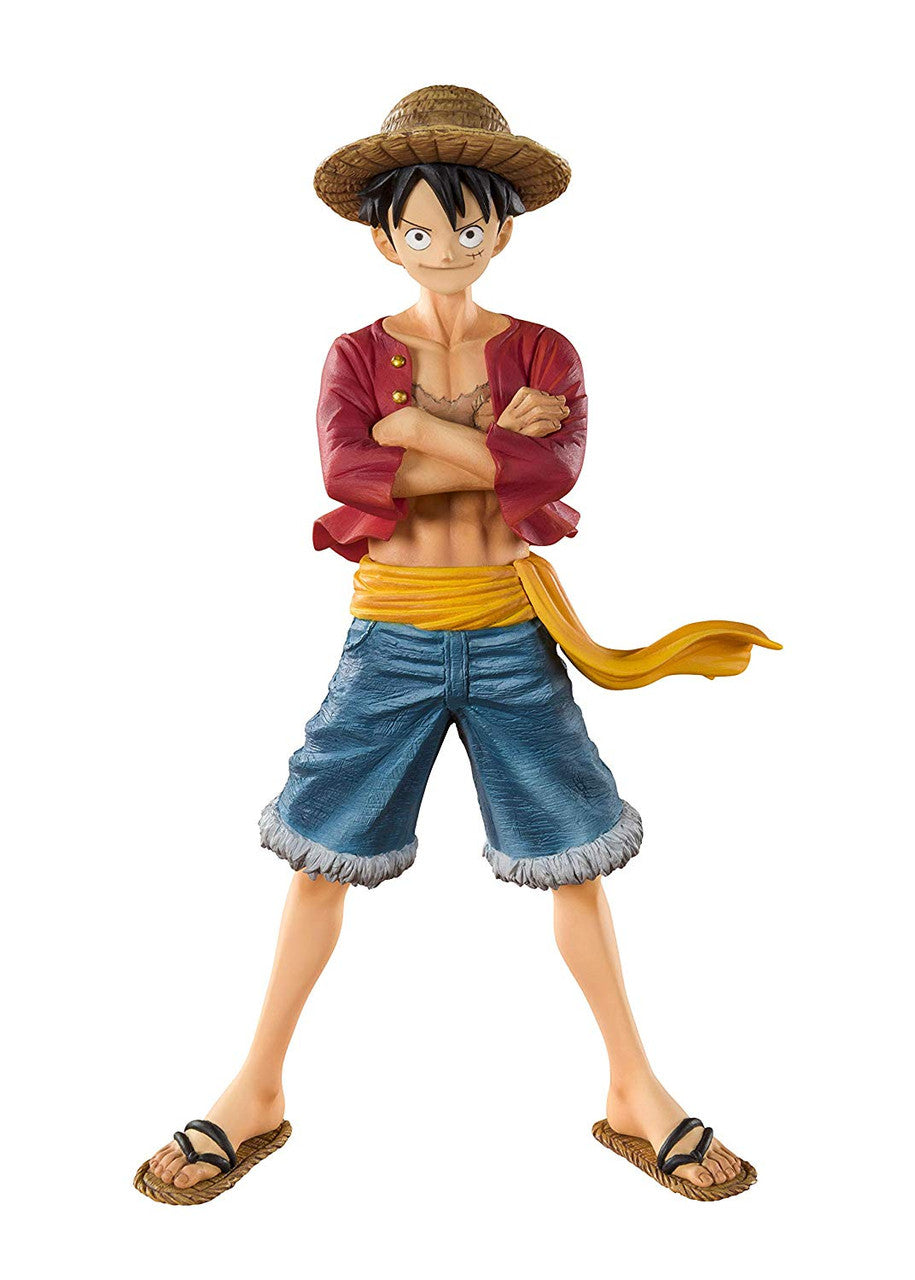 Image of Luffy from One Piece in his classic outfit with his straw hat.