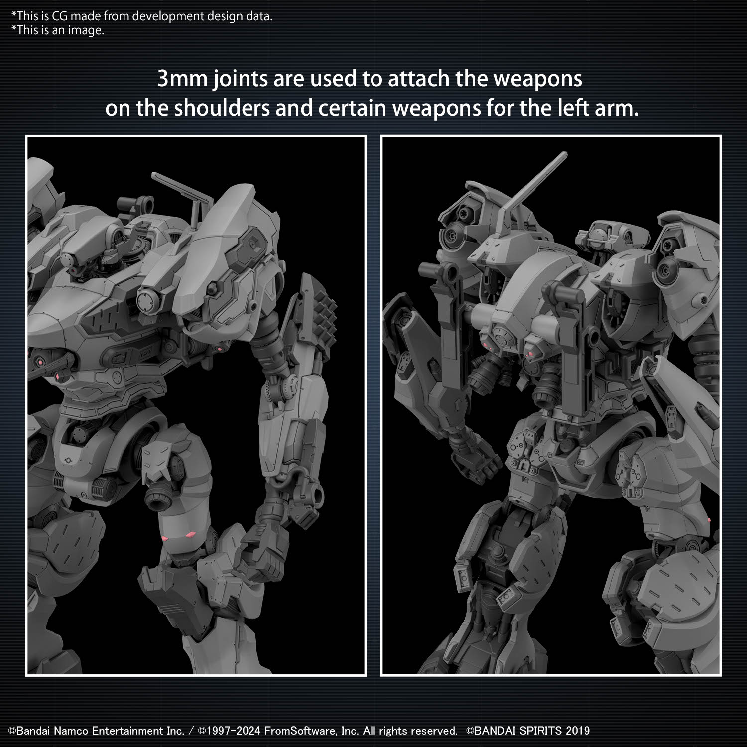 This image illusatrates points in which the weapons can be attached om the front and back. 