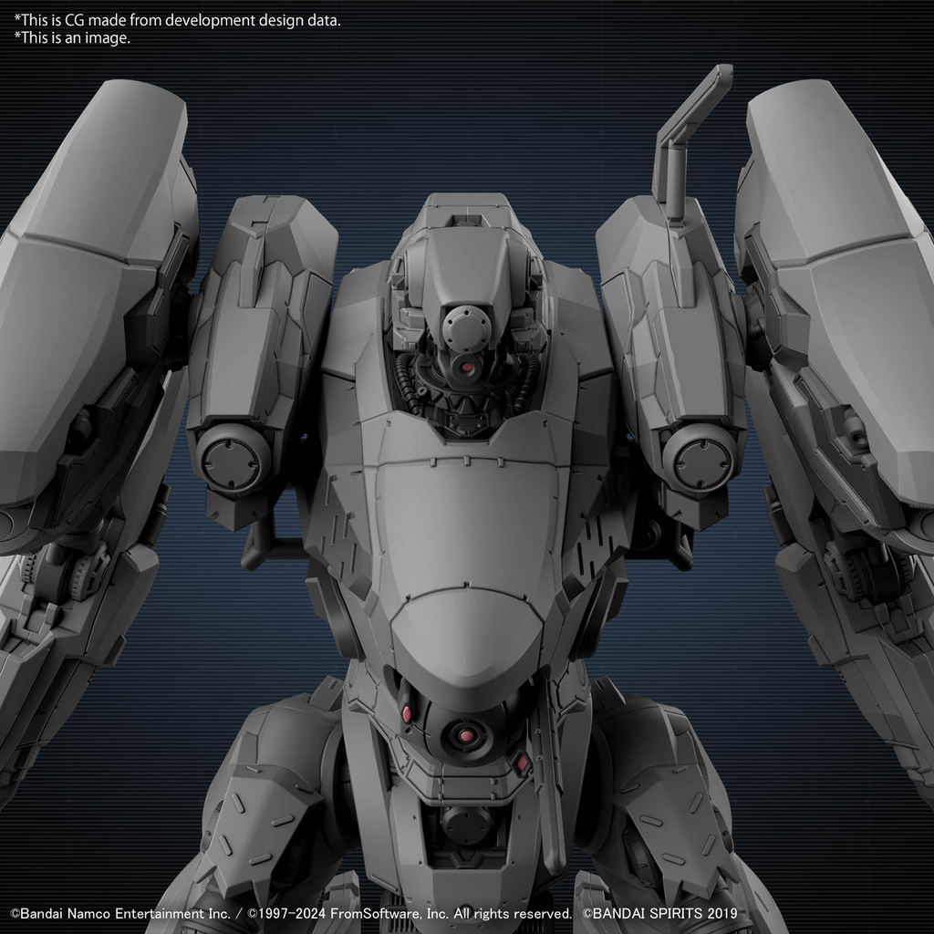 This is an up close image of the Orbiter frame, including details such as the head, shoulders and chest. 