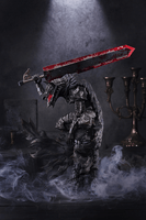 From the popular manga "Berserk" comes a POP UP PARADE L Size figure of Guts wearing the Berserker Armor. The figure stands at approximately 380mm in height (including the vignette base) in this new upsized version. In addition to the standard head part, a head part that can be used with a Milight 316R (released by: Hiromi Sangyo) LED to create a glowing eye effect is included as well.