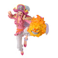 Action figure of a character from a popular anime series with a fiery object.