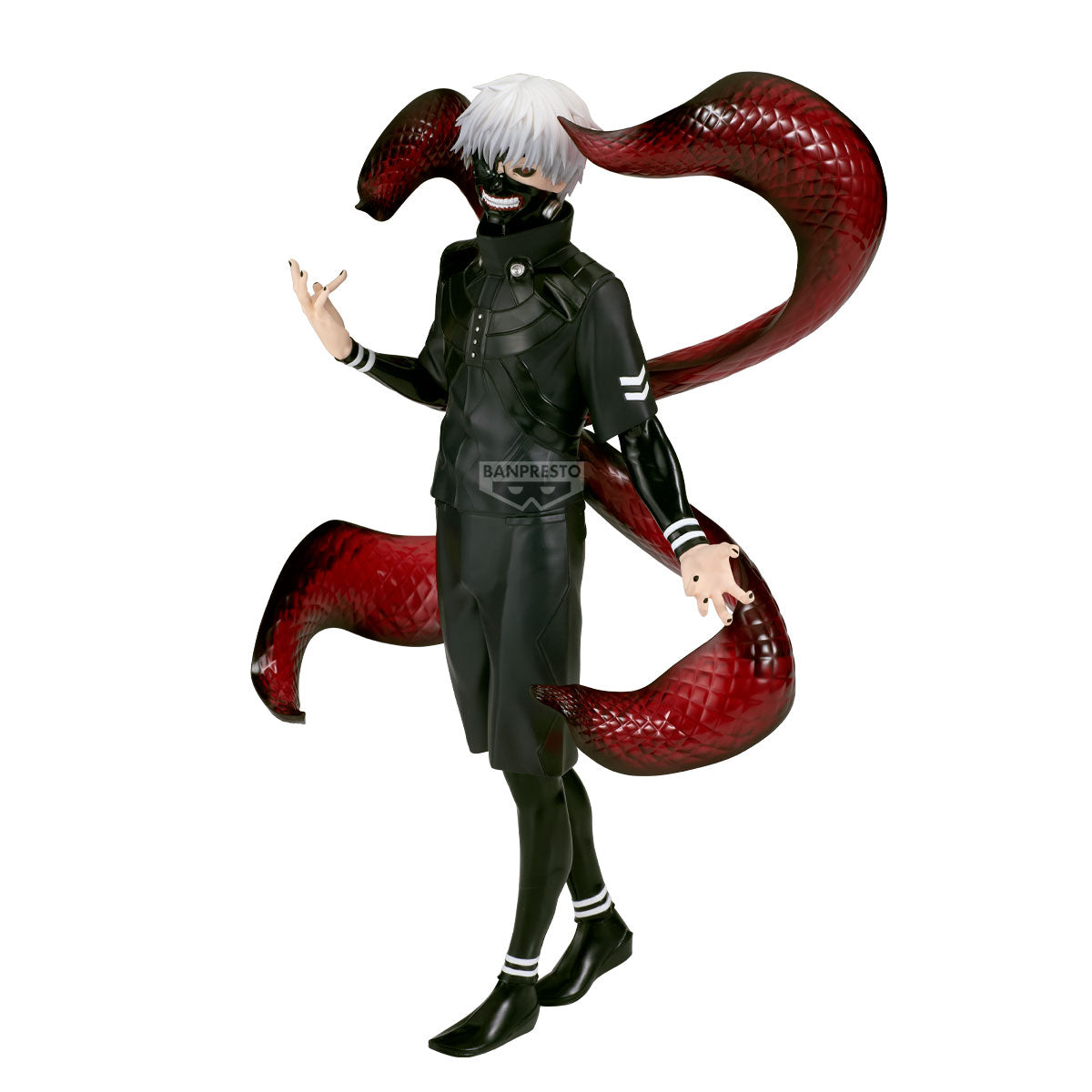 Action figure with a red snake-like creature on a white background
