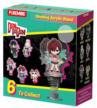 DanDaDan spring rocking acrylic stand with 6 figures to collect.