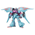 Toy robot with blue and pink design on a white background