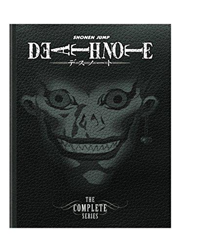 Book cover of 'Death Note' with a dark design and character face on a black background