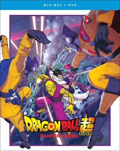 Dragon Ball Super Super Hero Blu-ray and DVD cover with characters in action poses.