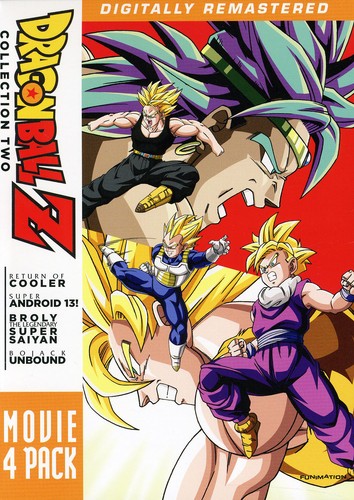 Dragon Ball Z movie collection two pack with characters on a red background