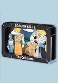 A Dragon Ball Z themed 3D papercell book titled 'The Cell Game' on a light blue background.