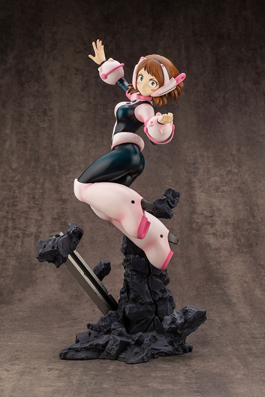 Action figure of a character in a dynamic pose on a dark background