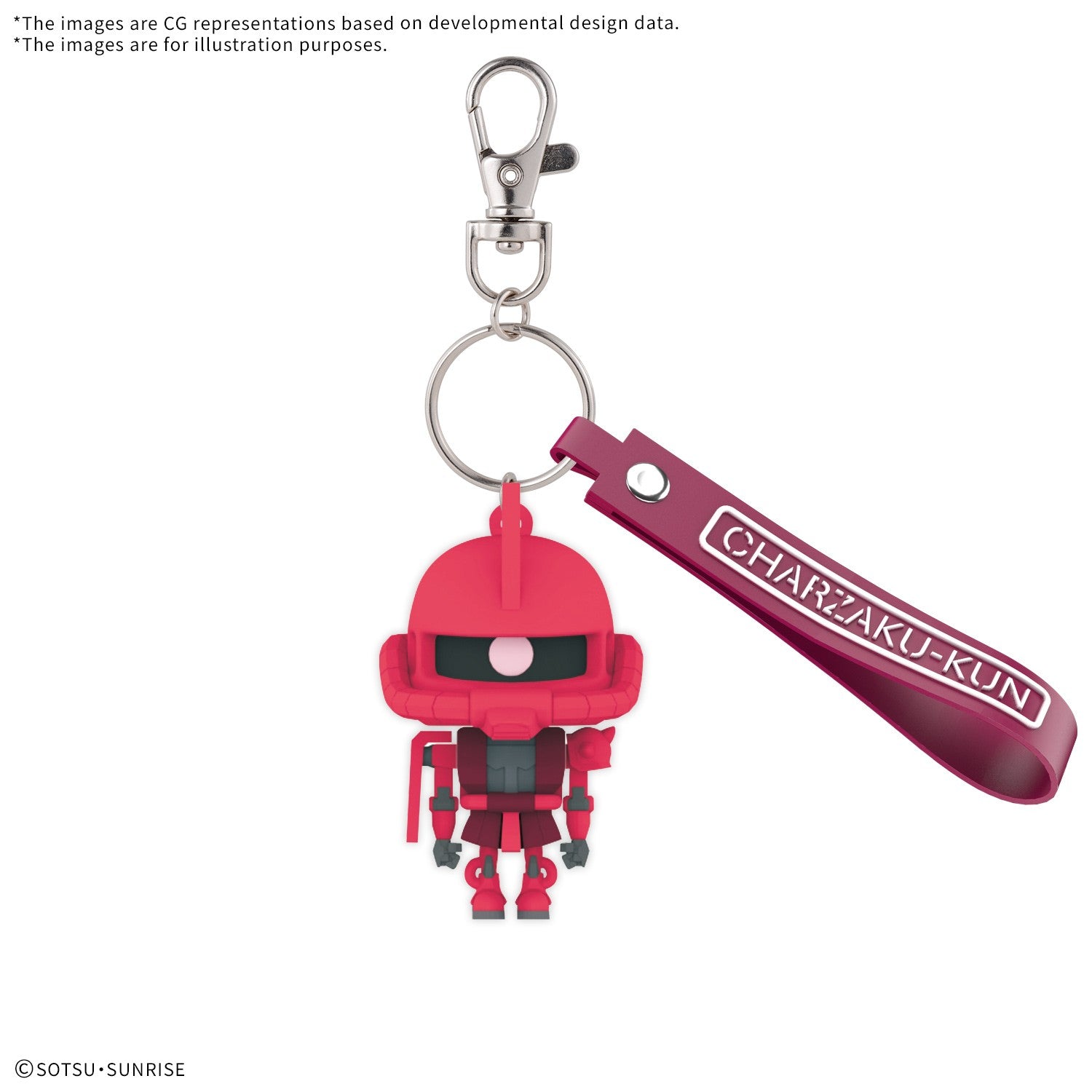Mobile Suit Gundam Charzaku-Kun 3D Rubber Mascot Keychain