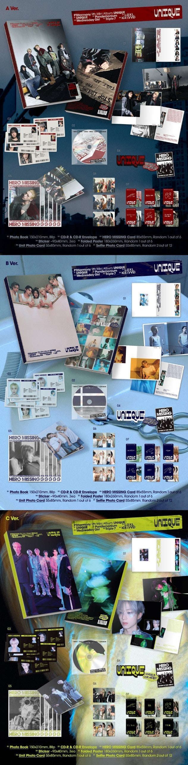 P1Harmony [UNIQUE] 9th Mini Album -  Photobook Version