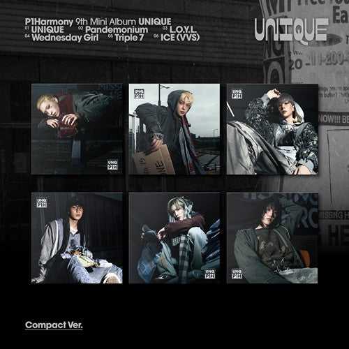 P1Harmony [UNIQUE] 9th Mini Album -  Compact Version
