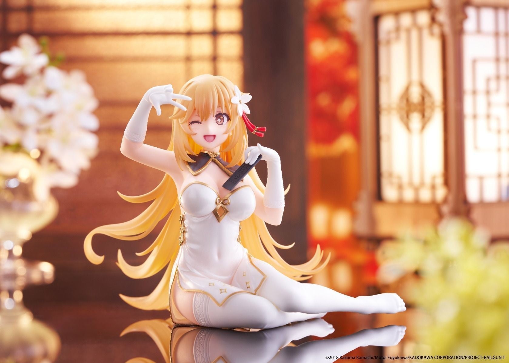 A Certain Scientific Railgun Misaki Shokuho Chinese Dress Version Desktop Cute Figure