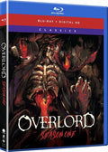Blu-ray cover of 'Overlord Season One' with a dark and intense design.