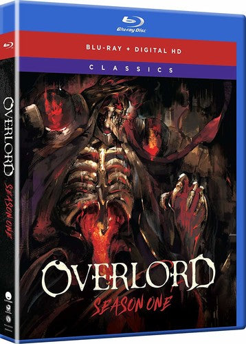 Blu-ray cover of 'Overlord Season One' with a dark and intense design.