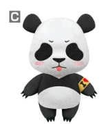 Jujutsu Kaisen Tomonui Plush Asst. Series 2. 6.5" Keychain Panda Plush.