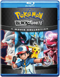 Pokémon Black and White 4-Movie Collection Blu-ray box set with characters and Pokéball.