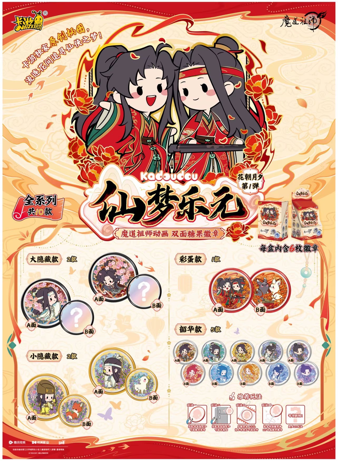 Grandmaster of Demonic Cultivation Double-Sided Candy Blind Badge [1 of 6]