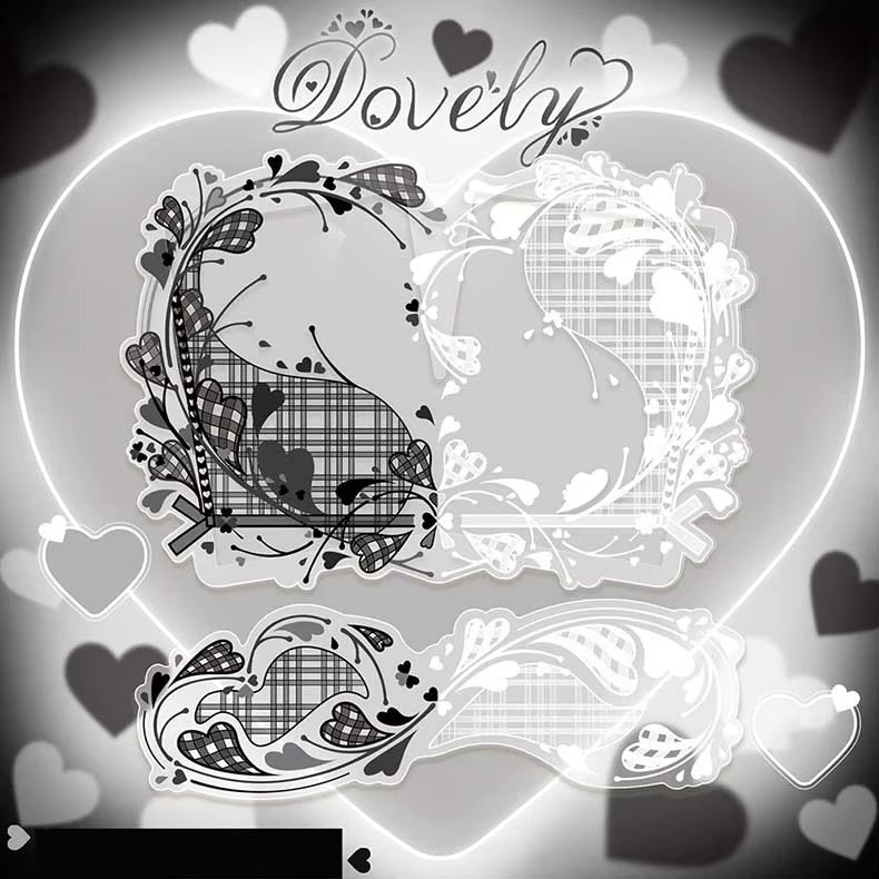 Double Heart Acrylic Photo Card Frame