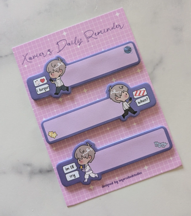Love And Deepspace Xavier's Daily Reminder Removeable Sticky Notes