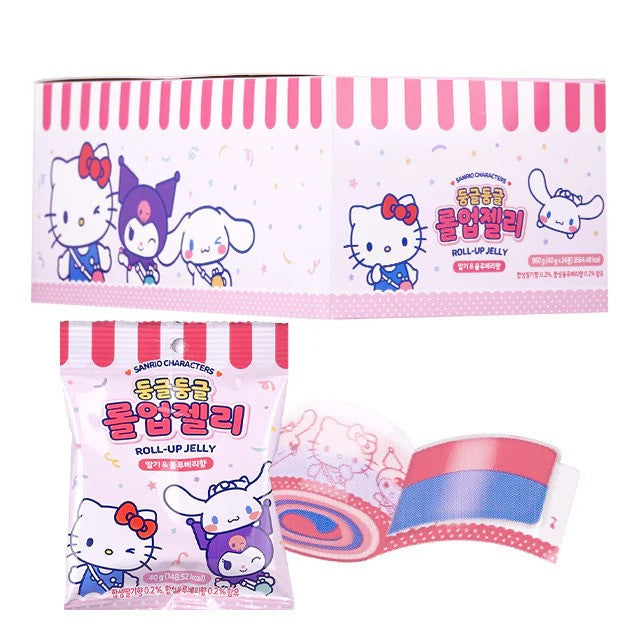 Round Roll-Up Jelly Sanrio [Stawberry & Blueberry] Bag 40g
