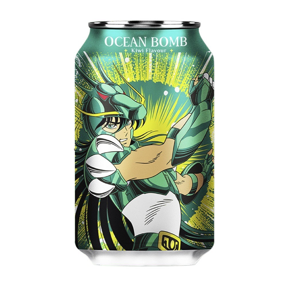 Ocean Bomb Saint Seiya Shiryu [Kiwi] Sparking Water Can 300ml