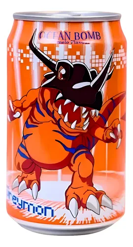 Ocean Bomb Digimon Greymon [Golden Pomelo] Sparkling Water Can 330ml