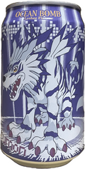 Ocean Bomb Digimon Garurumon [Lychee] Sparkling Water Can 330ml