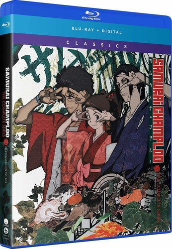 Blu-ray cover of 'Samurai Champloo' with characters and stylized text.