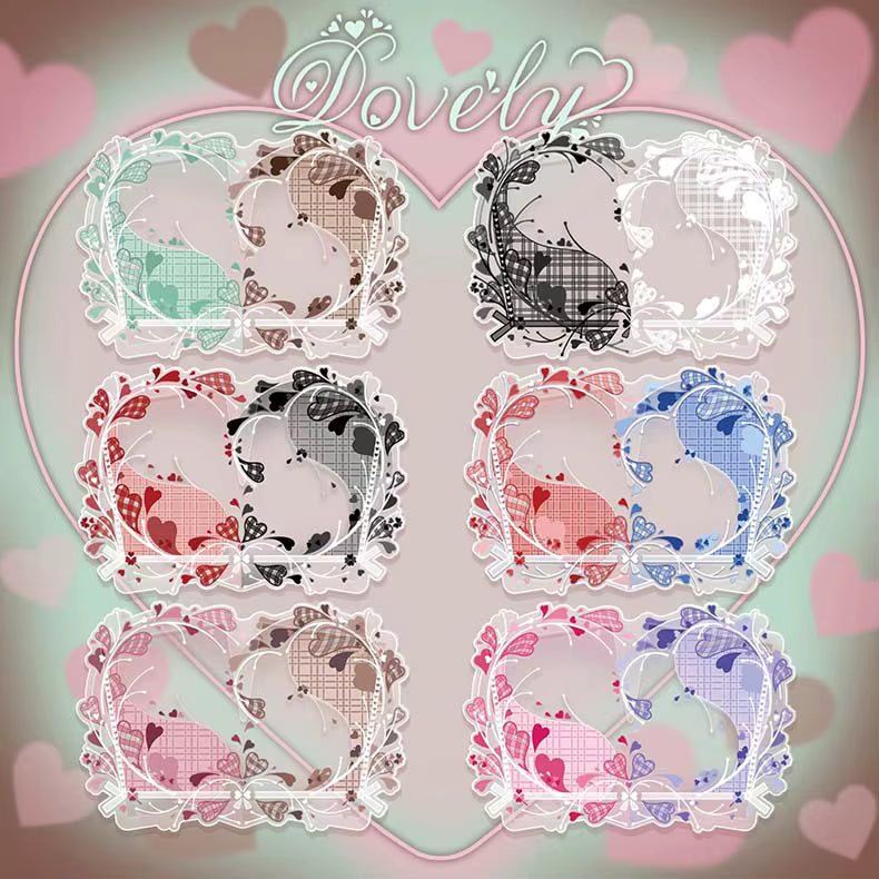 Double Heart Acrylic Photo Card Frame