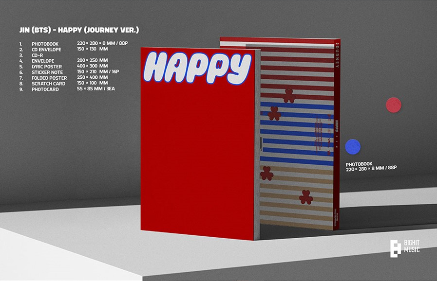 Jin: [HAPPY] Solo Album - Journey/Imagine/Navigate Version