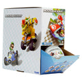 Mario Kart toy set with character figures and packaging on a white background