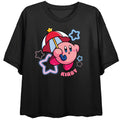 Kirby Parasol Power Women's Black Crop T-Shirt