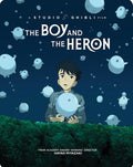 Cover of 'The Boy and the Heron' with an illustration of a boy holding a heron against a night sky.