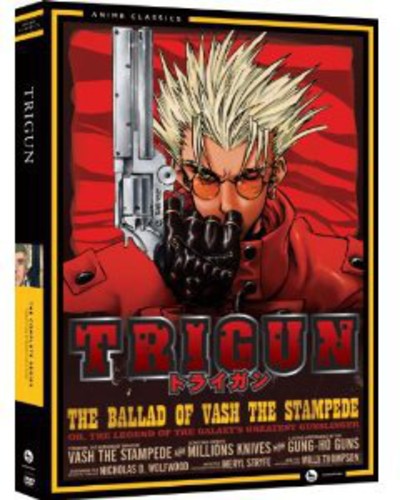 Trigun DVD box set with character holding a gun on red background