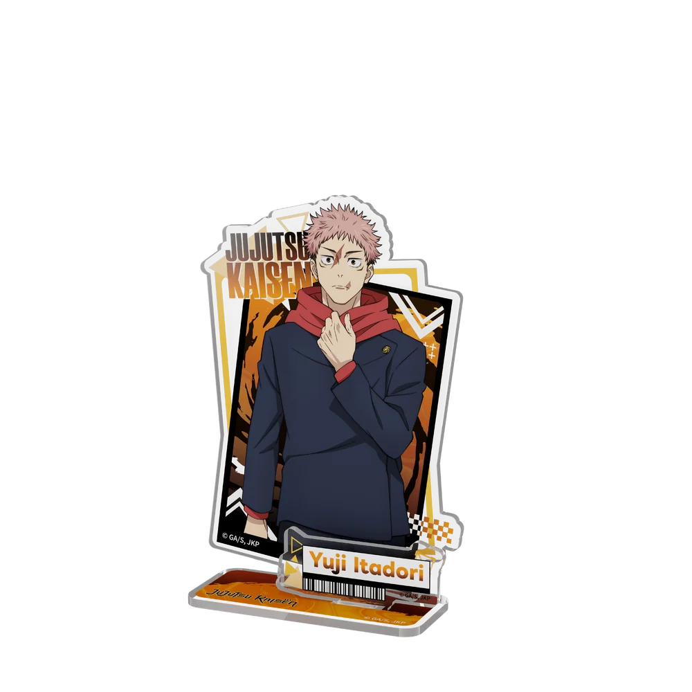 An acrylic standee featuring the anime character Jujutsu Kaisen 5's Yaichi Itadori, shown on a plain white background.