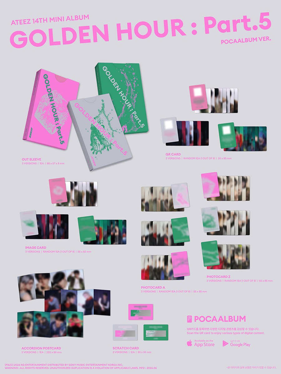 ATEEZ: [GOLDEN HOUR : Part.5] 14th Mini Album POCAALBUM Diary Version