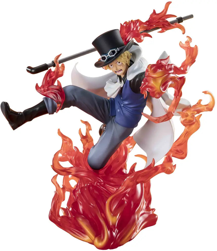 Image of Sabo from One Piece using his Fire Fist devil fruit.