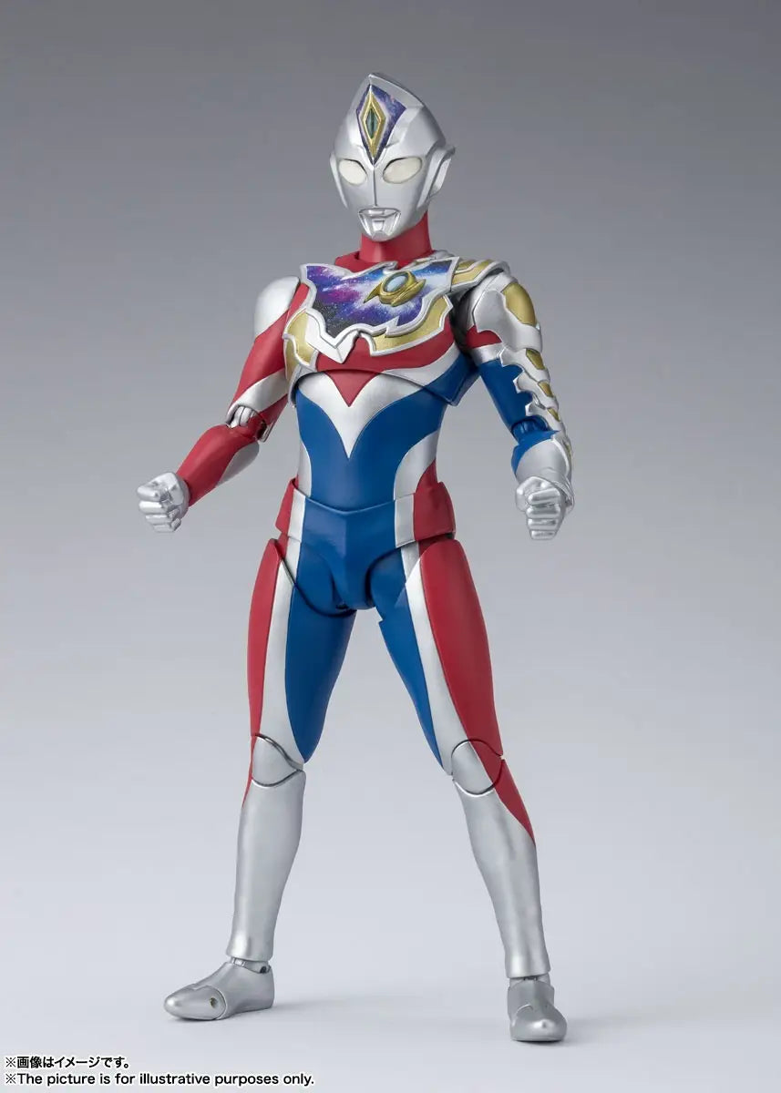 Image of Ultraman Decker Flash Type from the Tamashii Nations S.H. Figuarts line.